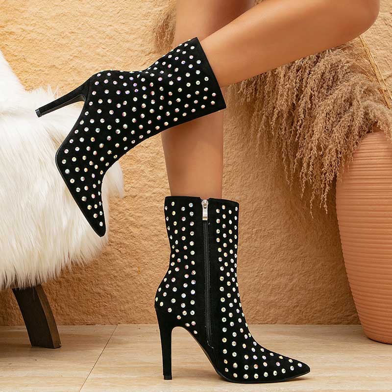 Pointed fashion short boots autumn and winter half Boots