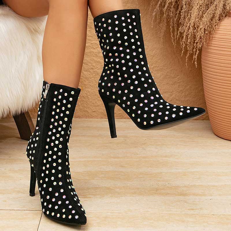 Pointed fashion short boots autumn and winter half Boots