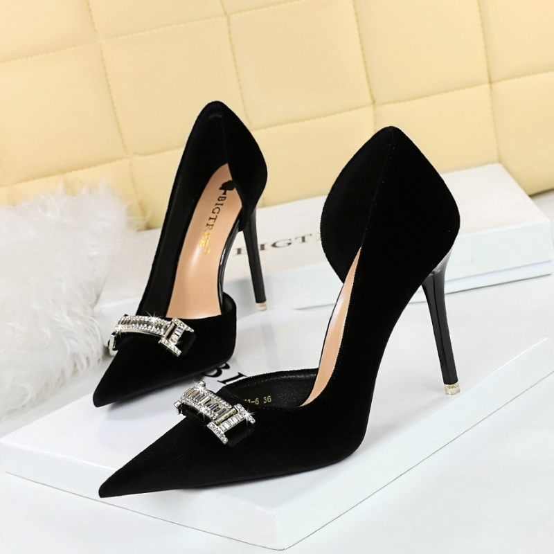 Fine-root thick shoes hollow high-heeled shoes