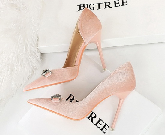 Fine-root thick shoes hollow high-heeled shoes