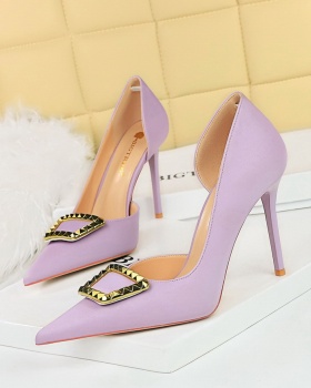 European style shoes fine-root high-heeled shoes for women