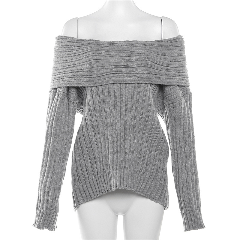Long sleeve autumn and winter irregular sweater