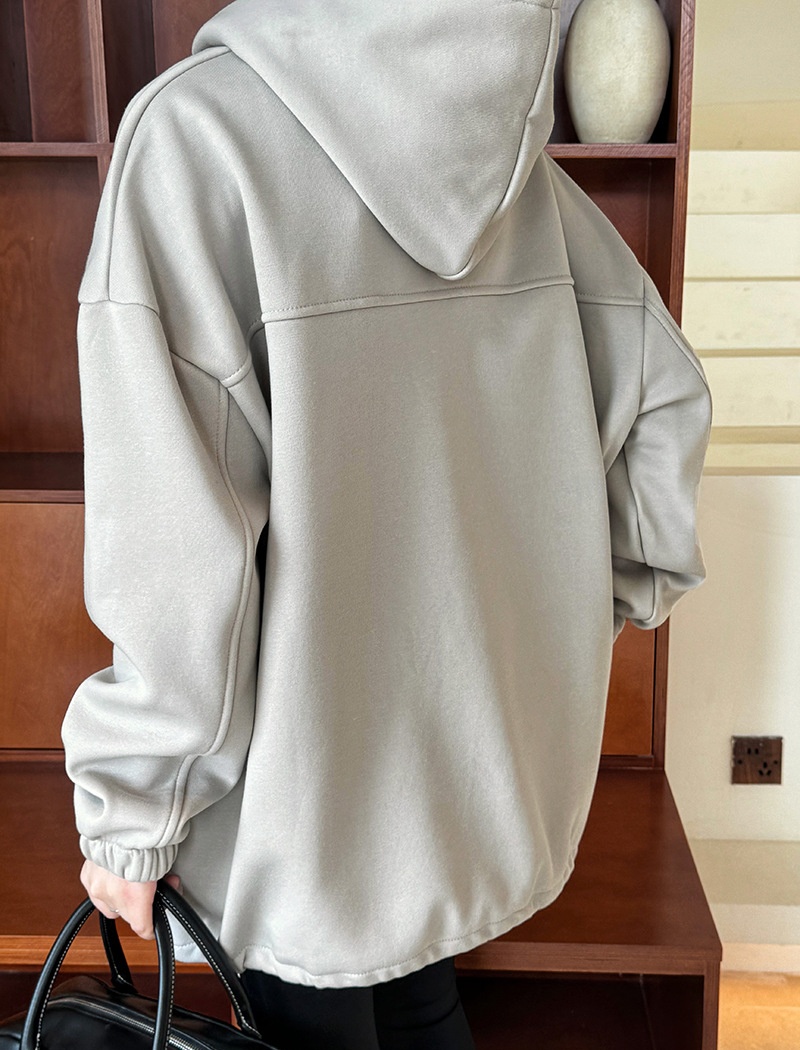 Autumn and winter retro thick tops lazy hooded hoodie