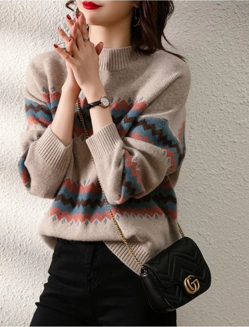Western style sweater bottoming shirt for women