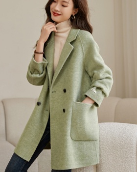 Winter overcoat cashmere woolen coat for women
