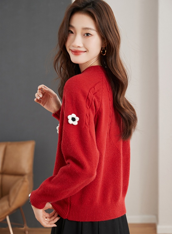 Small fellow sweater knitted tops for women