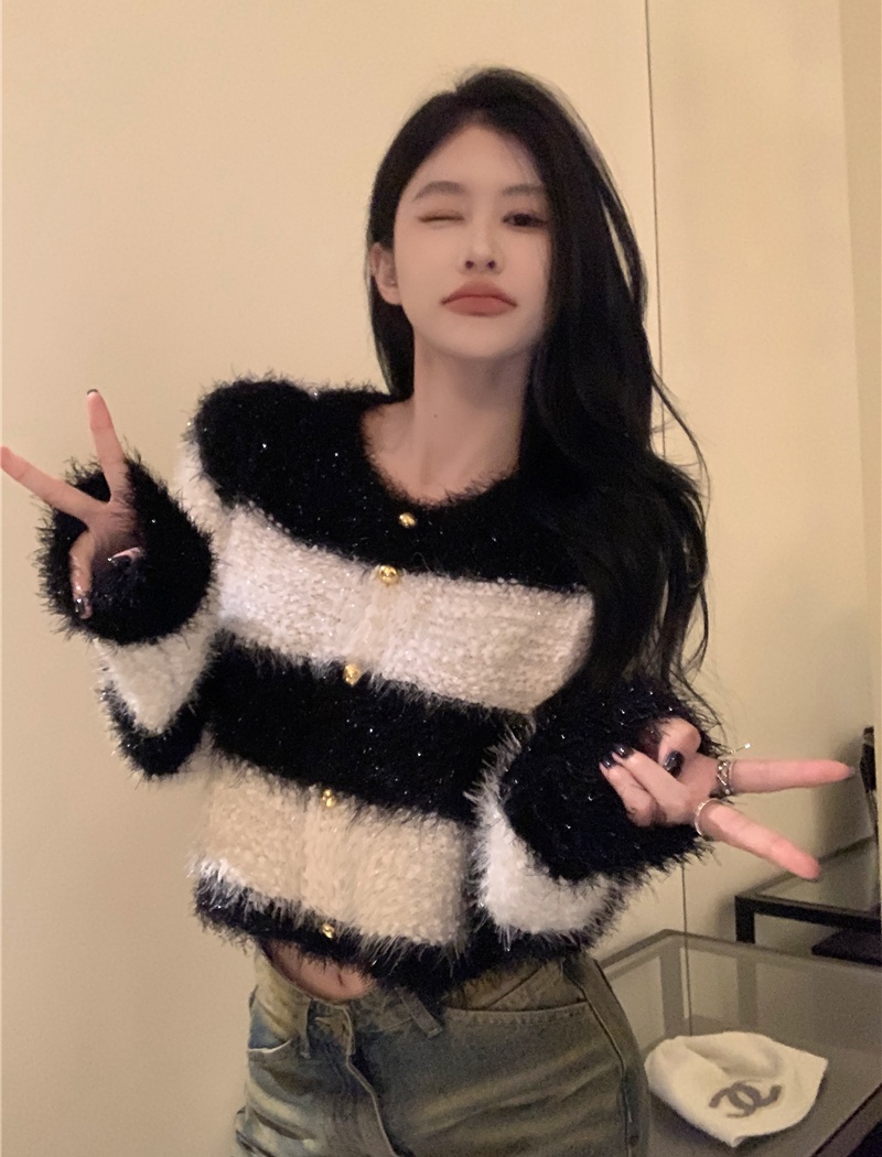 Korean style loose cardigan knitted sweater for women
