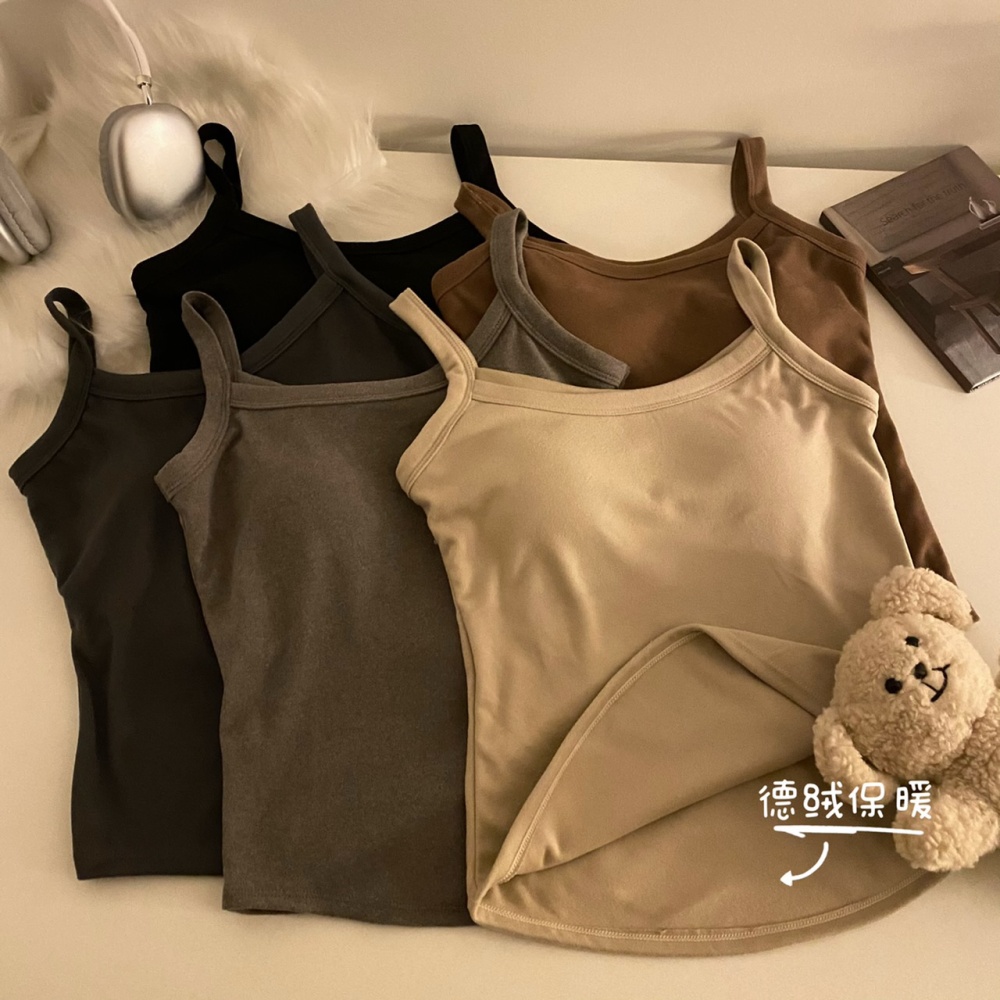 With chest pad Self heating vest beauty back tops for women