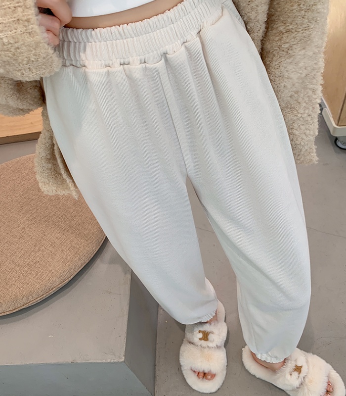 Elastic waist bloomers college style pants for women