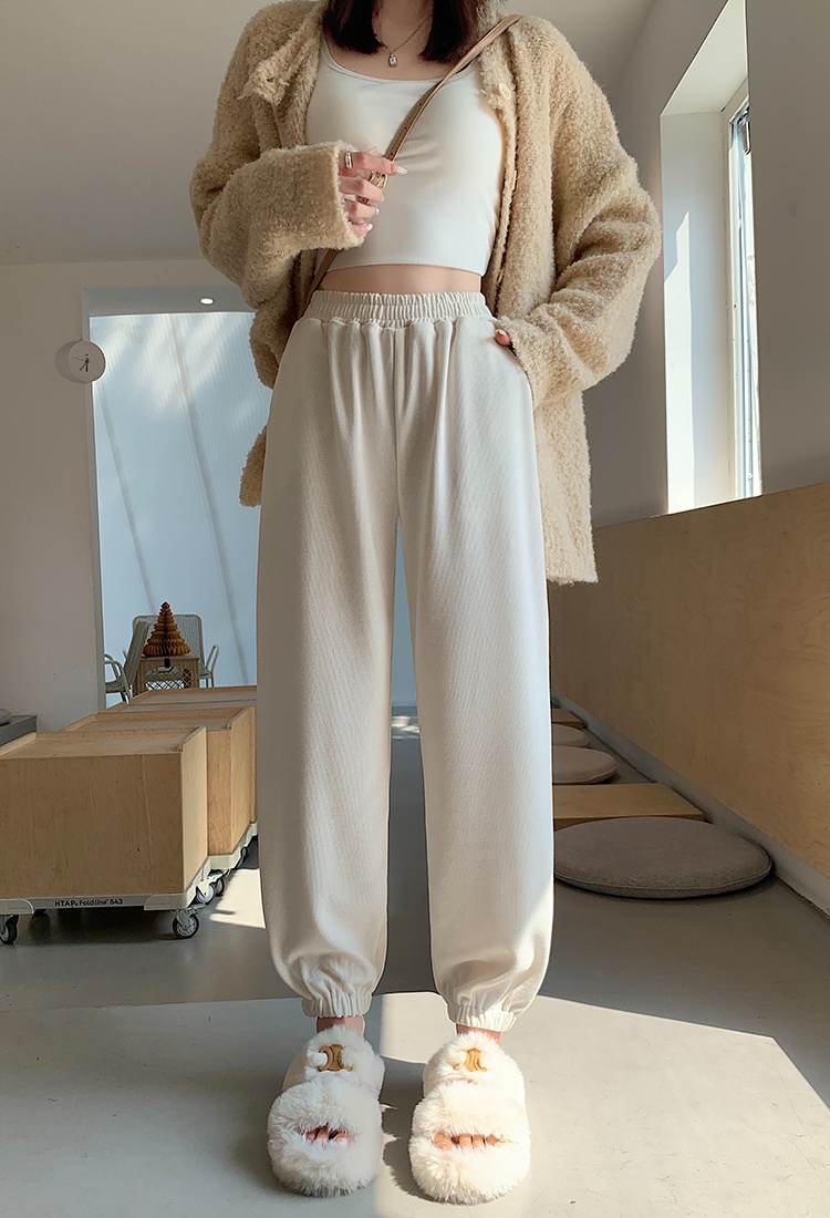 Elastic waist bloomers college style pants for women