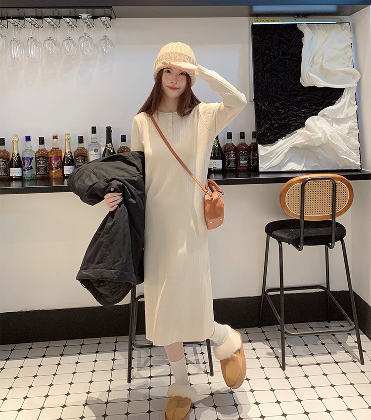 Autumn and winter long overcoat temperament dress for women