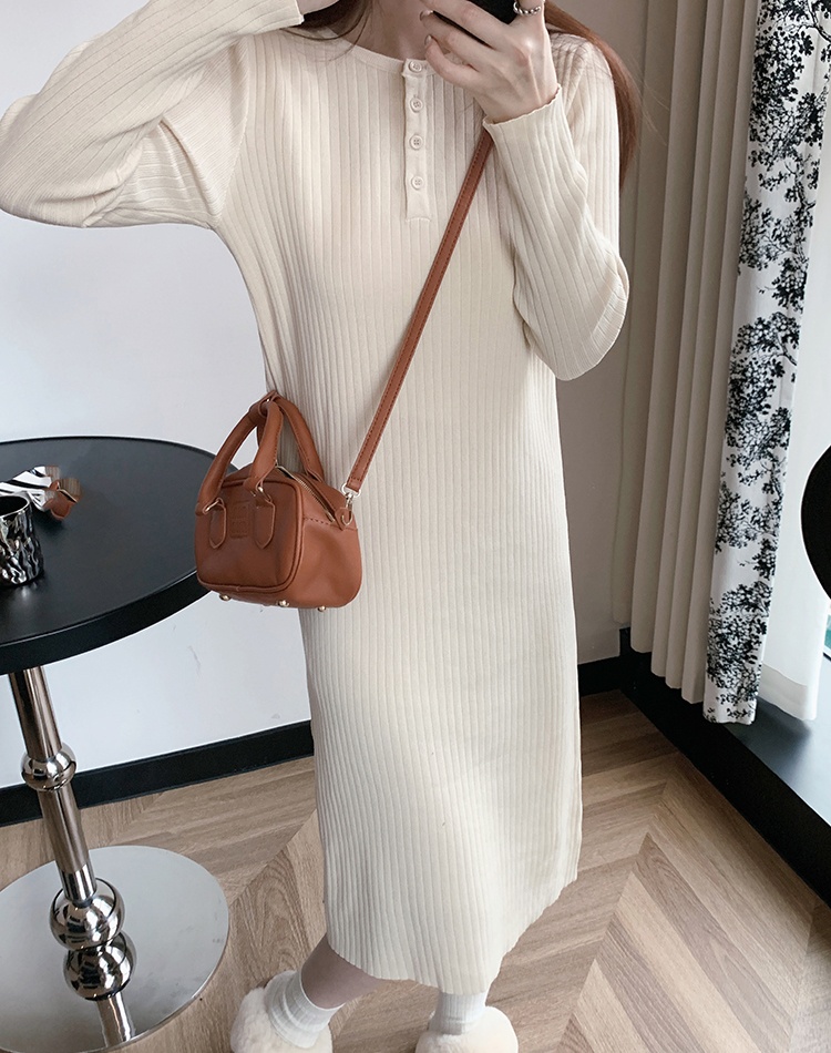 Autumn and winter long overcoat temperament dress for women