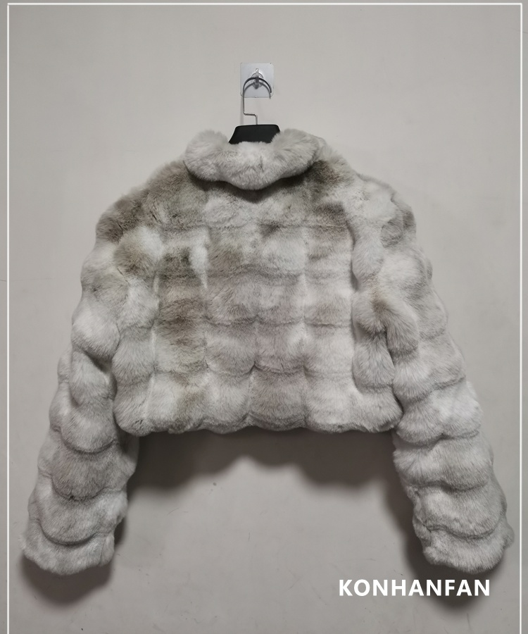 Imitation of rabbit fur elmo coat for women