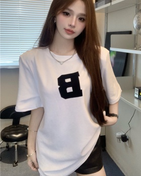 Thick letters Casual printing T-shirt for women