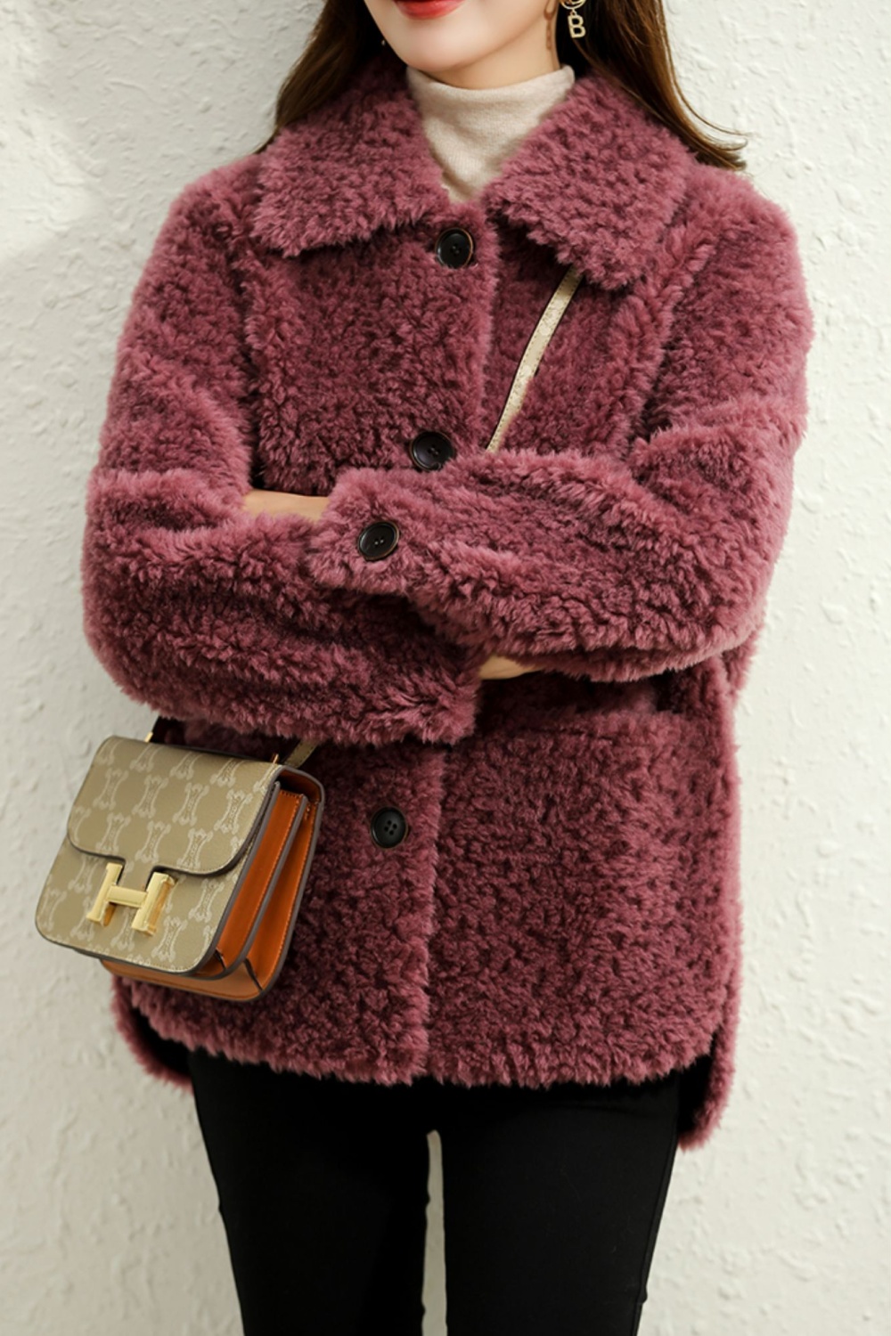 Autumn and winter overcoat fur coat for women