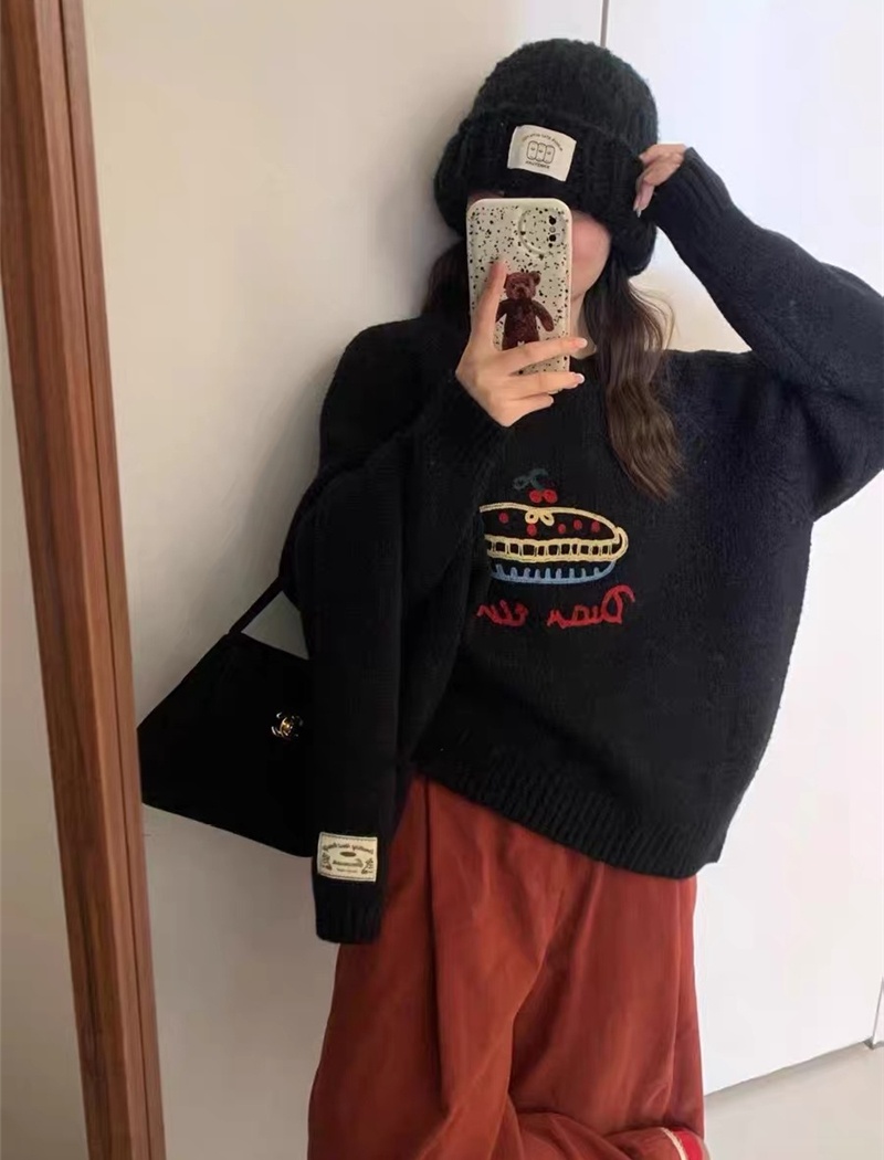 Loose autumn and winter tops lazy sweater for women