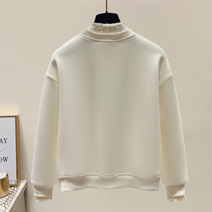 Loose autumn and winter hoodie thick tops for women
