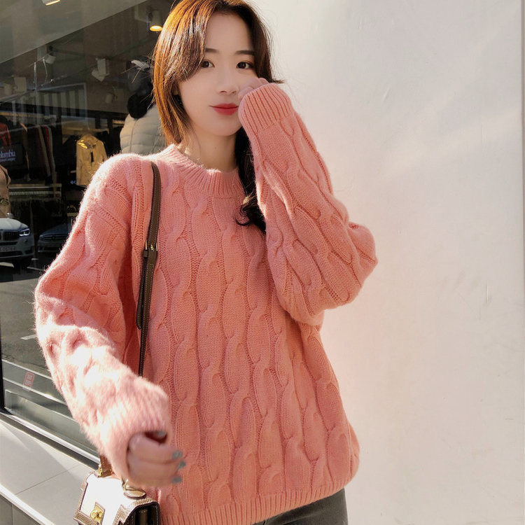 Winter loose sweater candy colors bottoming shirt
