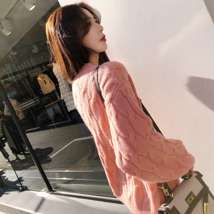 Winter loose sweater candy colors bottoming shirt