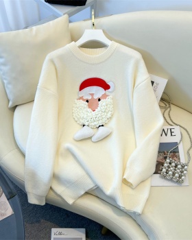 Autumn and winter pullover christmas red sweater