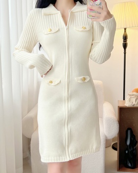 Knitted autumn and winter dress slim cardigan