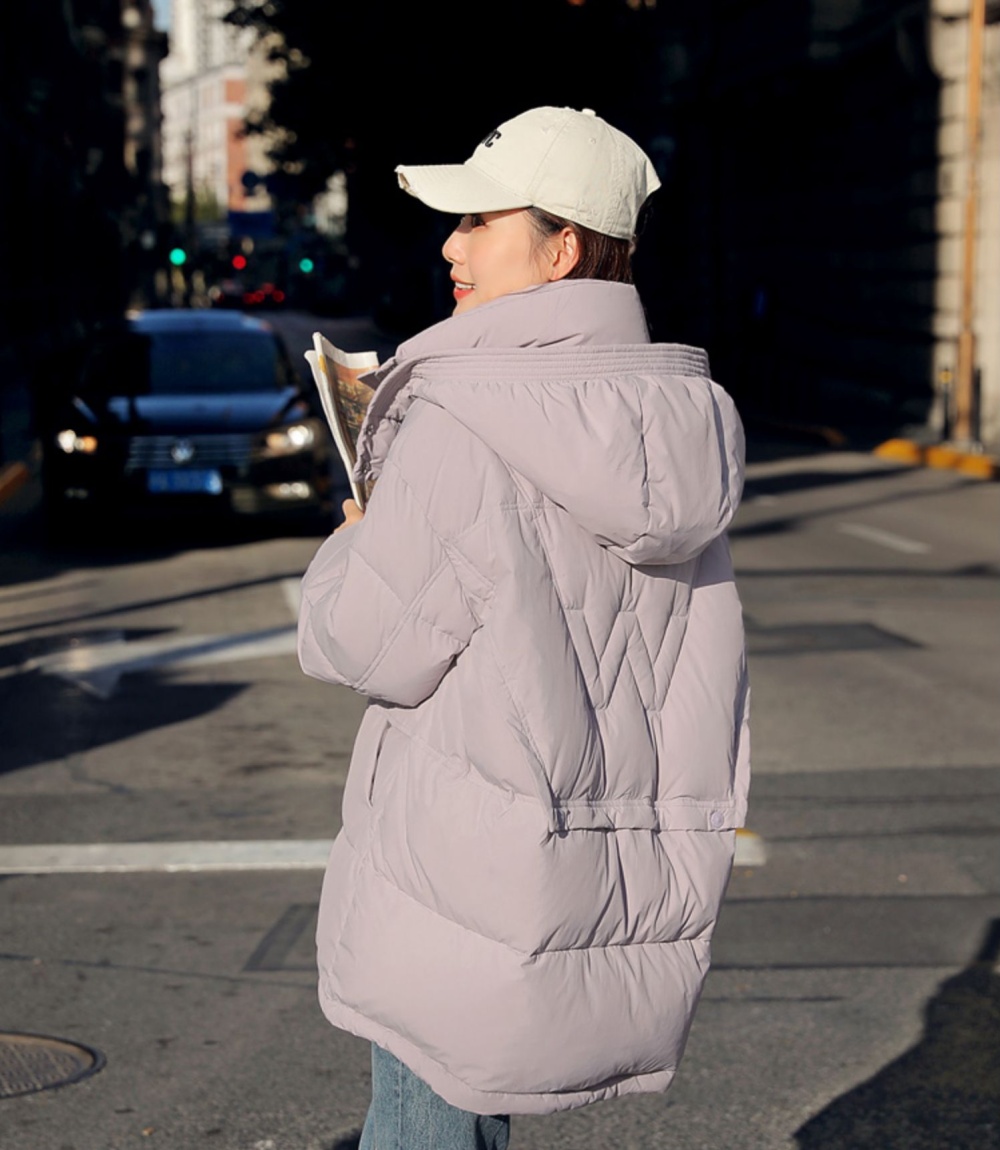 Thick white bread clothing long winter down coat