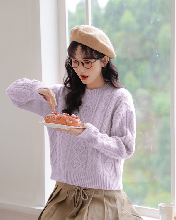 Big red all-match pullover slim commuting thick maiden sweater