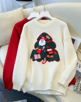 Lazy round neck thick autumn and winter christmas sweater