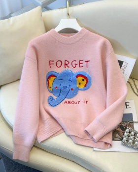 Lovely thick autumn and winter cartoon sweater for women