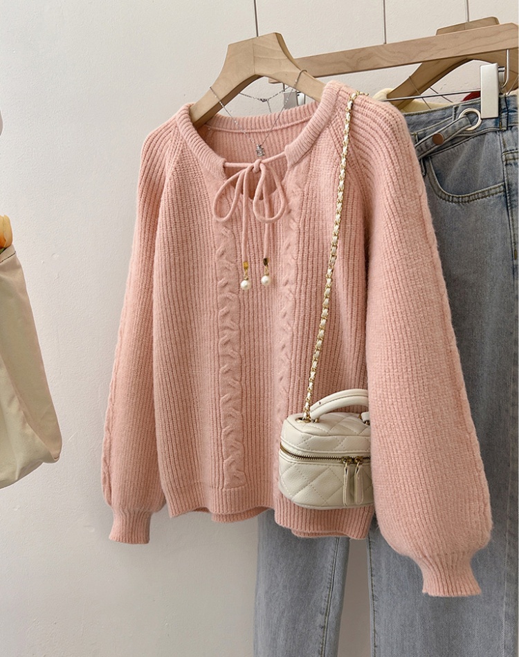 Autumn and winter red tops fashionable sweater for women