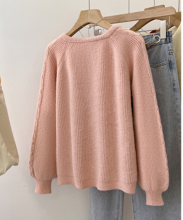 Autumn and winter red tops fashionable sweater for women