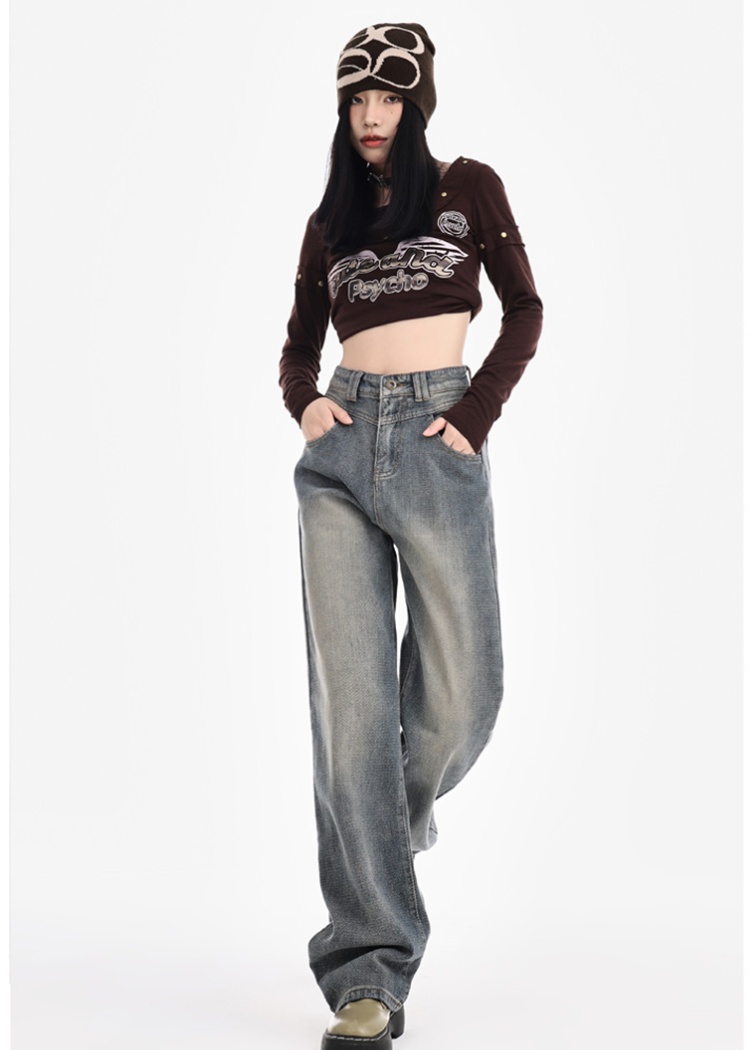 American style long pants jeans for women