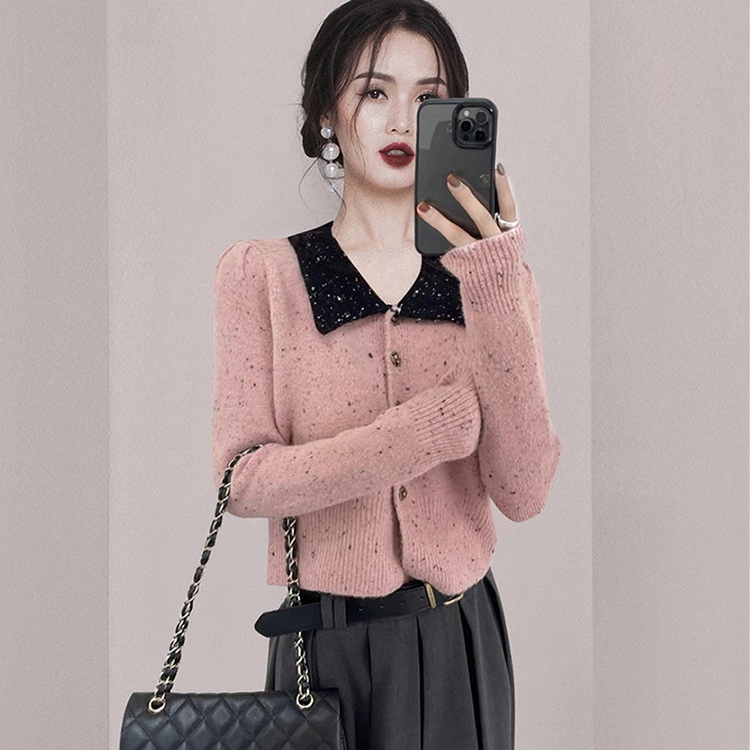 Slim Korean style cardigan knitted temperament sweater