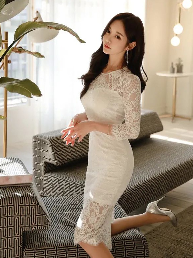 Sexy simple fashion elegant halter slim dress