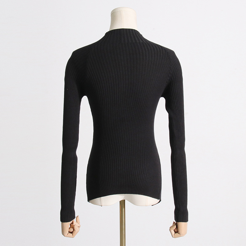 Long sleeve winter tops sexy hollow sweater for women