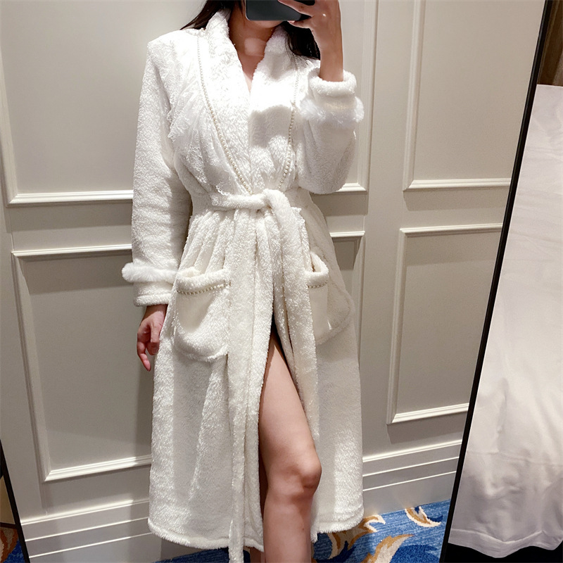 Thermal nightgown luxurious bathrobes for women