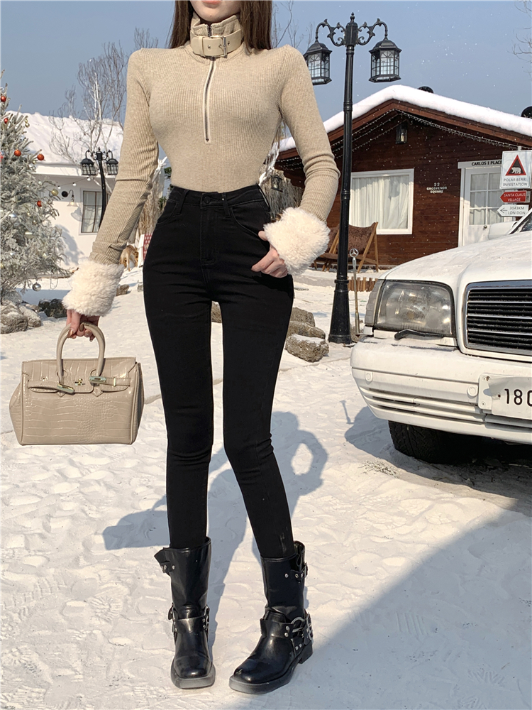 Tight autumn and winter jeans slim pencil pants