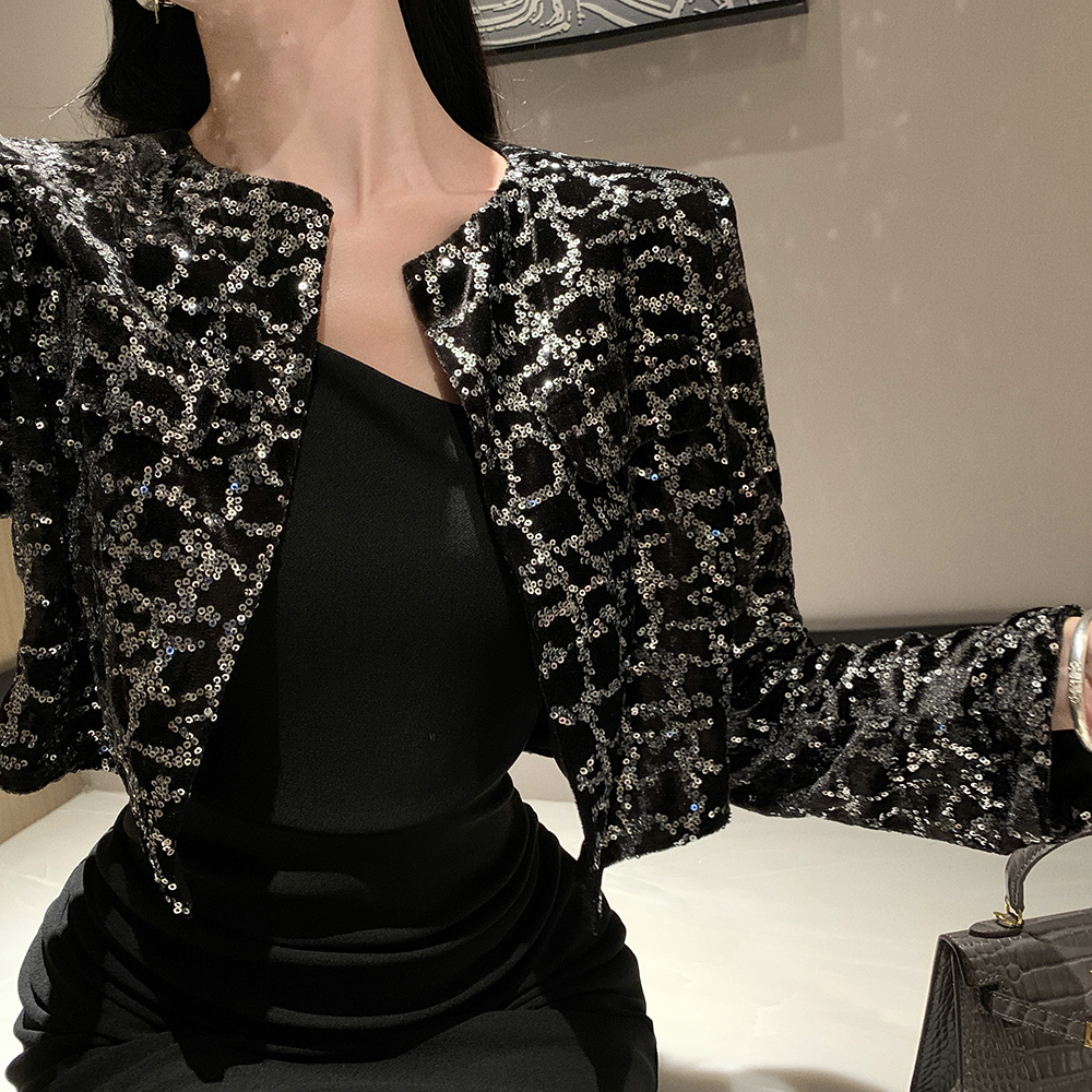 Embroidery liangsi cardigan long sleeve coat for women