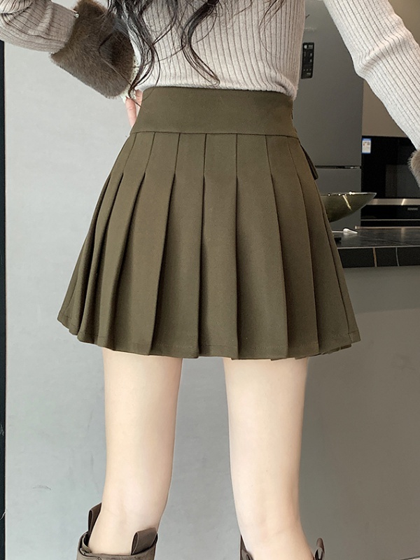 A-line slim retro small fellow skirt for women