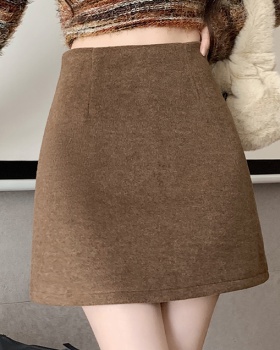 High waist sweater fluffy short skirt