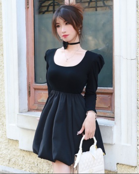 Pinched waist dress Western style T-back for women