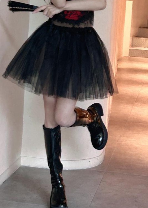 Gauze all-match ballet skirt spicegirl sexy puff skirt