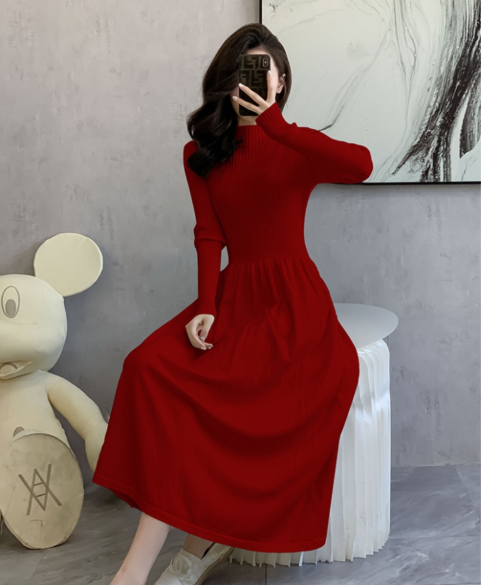 Western style slim dress sweet autumn and winter overcoat