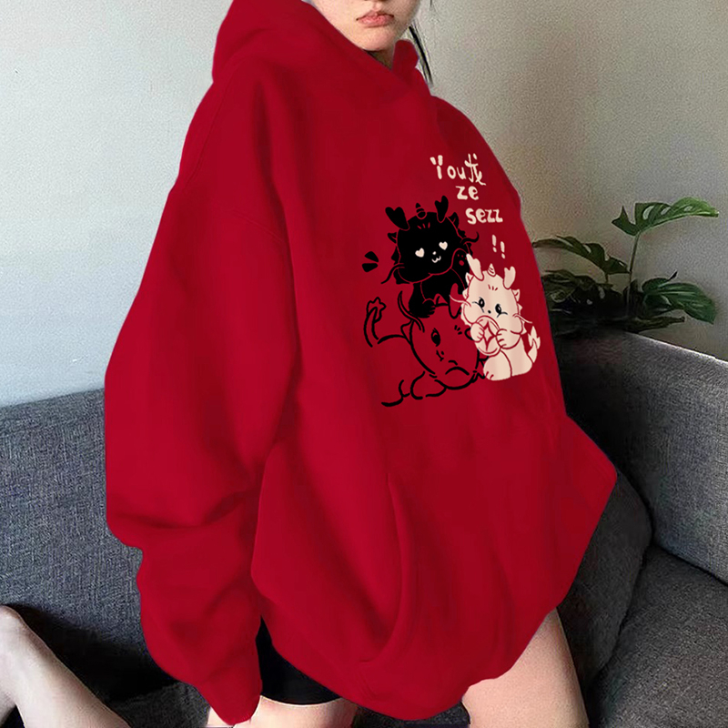 Hooded autumn and winter hoodie for women