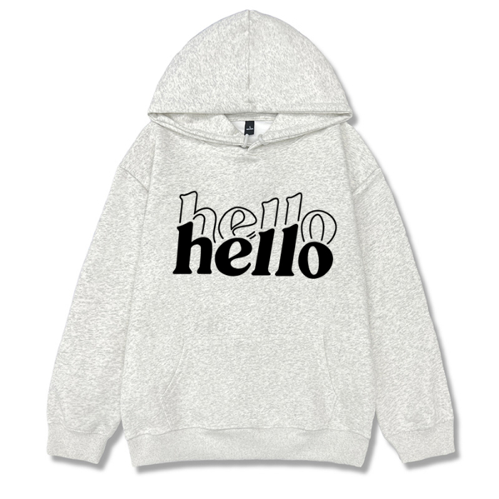 Complex hooded antique silver cotton hoodie for women