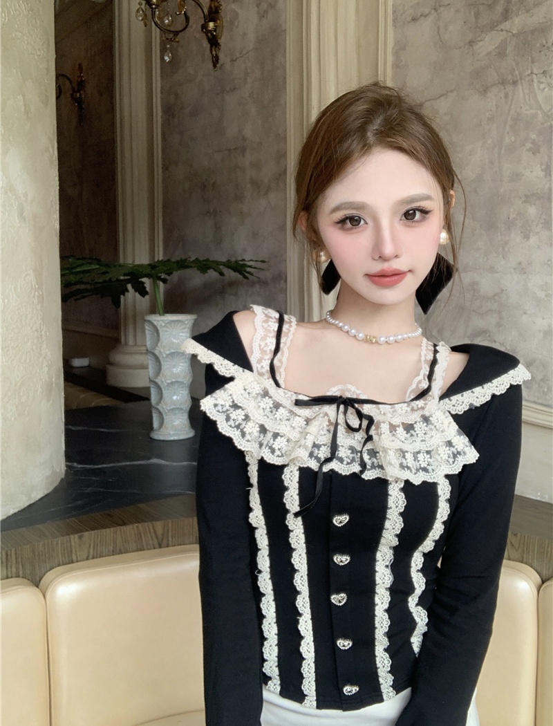Bottoming Pseudo-two slim refinement maiden knitted tops