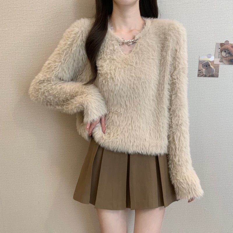 All-match chain Korean style sweater