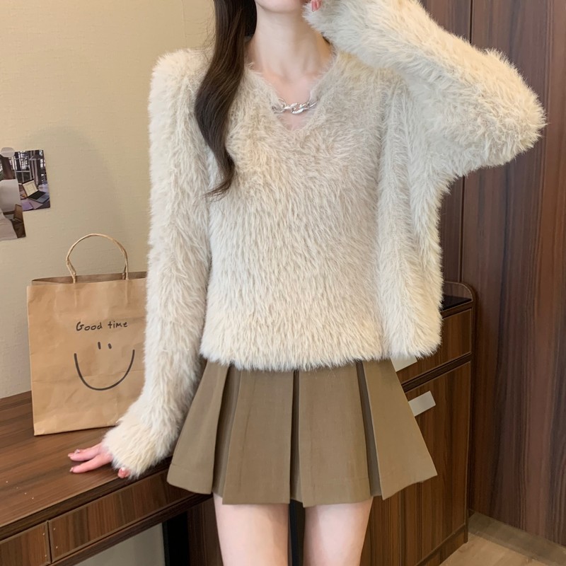 All-match chain Korean style sweater