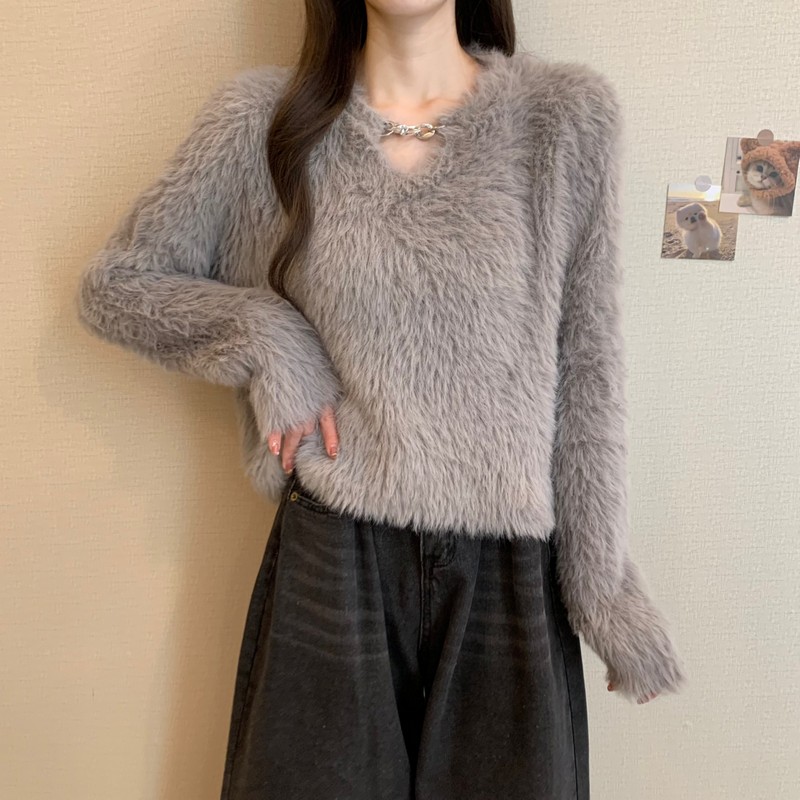 All-match chain Korean style sweater