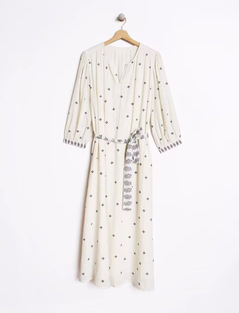 Embroidery pure cotton national style dress